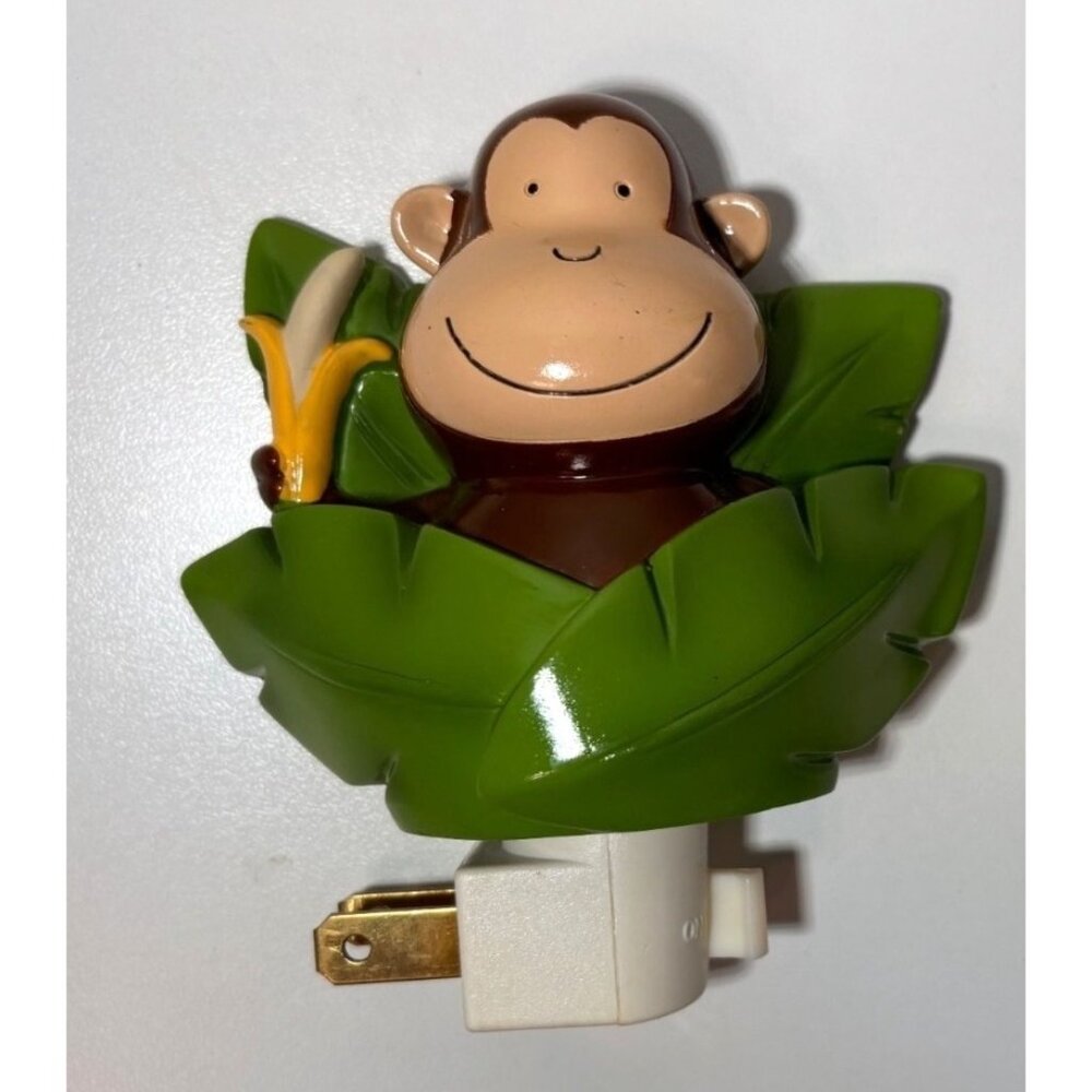 Monkey in Leaf Plug-In Night Light For Kids Room Or Nursery